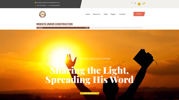 Screenshot of the Christ Preachers Chamber website