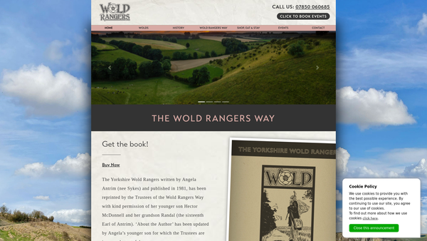 Screenshot of the Wold Rangers Way website
