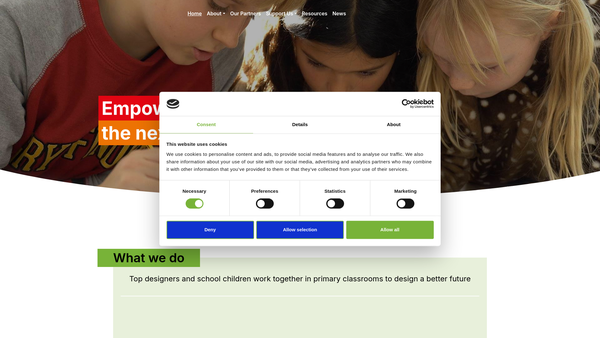 Screenshot of the Climate Change All Change website