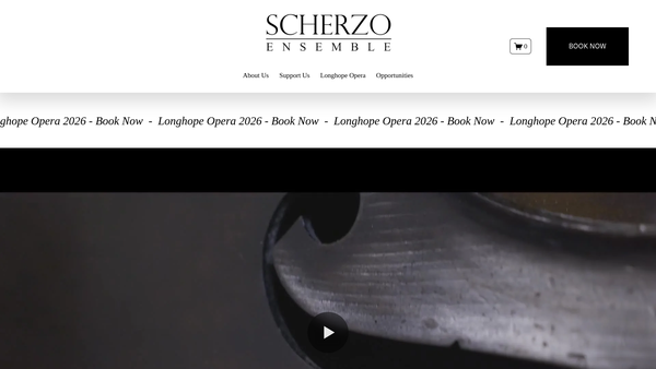 Screenshot of the Scherzo Ensemble website