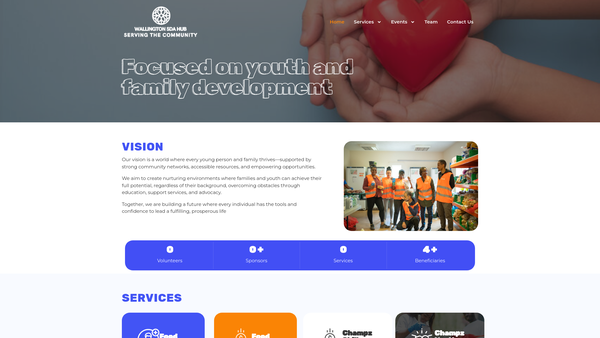 Screenshot of the Wallington Sda Hub website