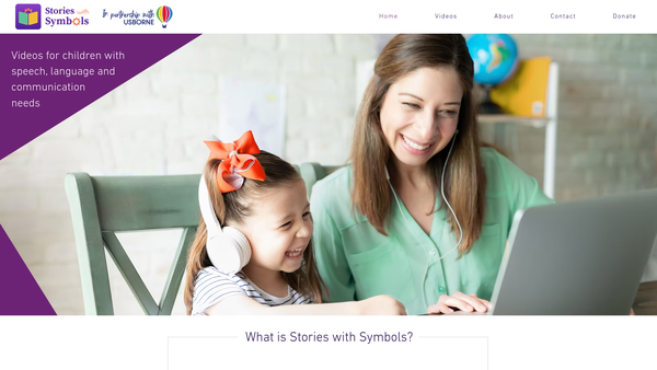 Screenshot of the Stories With Symbols website