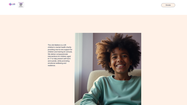 Screenshot of the The Life Matters website
