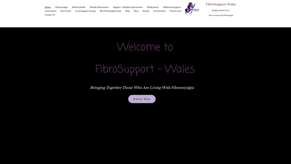 Screenshot of the Fibrosupport-Wales website