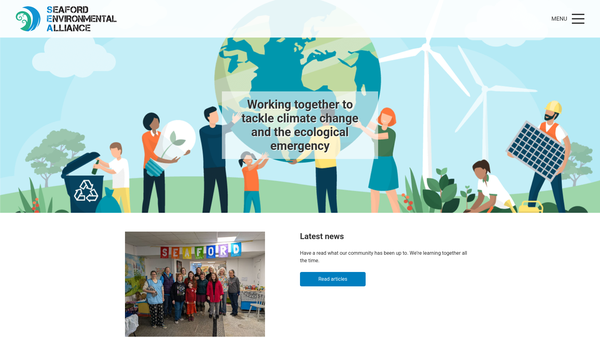 Screenshot of the Seaford Environmental Alliance website