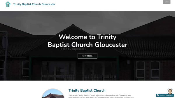 Screenshot of the Trinity Baptist Church Gloucester website
