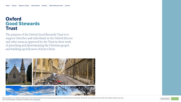 Screenshot of the The Oxford Good Stewards Trust website