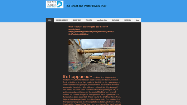 Screenshot of the The Sheaf And Porter Rivers Trust website
