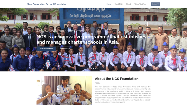 Screenshot of the Ngs Foundation Ltd website