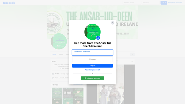 Screenshot of the The Ansar-Ud-Deen United Kingdom And Ireland website
