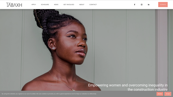 Screenshot of the Tabaxh website
