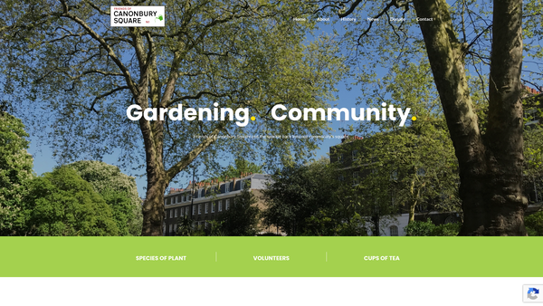 Screenshot of the Friends Of Canonbury Square Charitable Foundation website