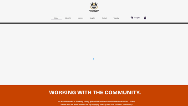 Screenshot of the Foundation For Good website