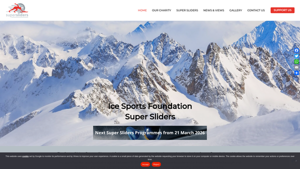 Screenshot of the The Bobsleigh Skeleton And Ice Sports Foundation website