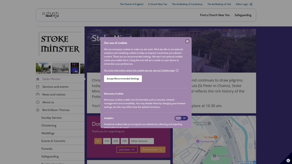 Screenshot of the The Parochial Church Council Of The Ecclesiastical Parish Of Stoke Upon Trent And Fenton website