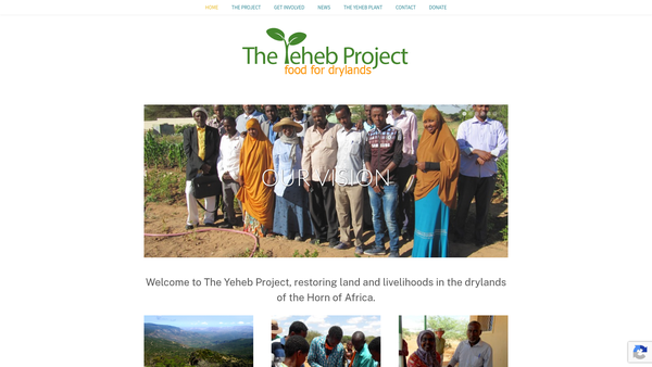 Screenshot of the The Yeheb Project website