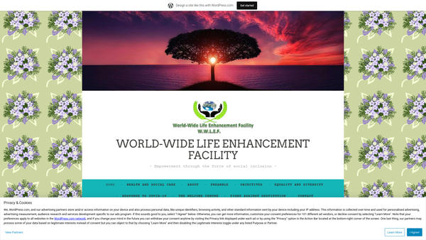 Screenshot of the World-Wide Life Enhancement Facility website