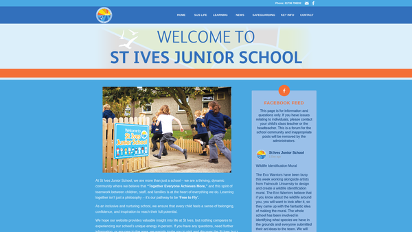 Screenshot of the Friends Of St Ives Junior School website
