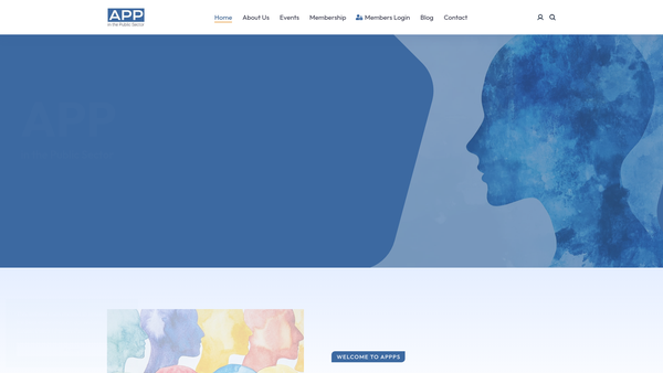 Screenshot of the The Association For Psychoanalytic Psychotherapy In The Public Sector website