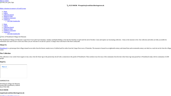 Screenshot of the Woodchurch Heritage Trust website