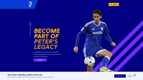 Screenshot of the Peter Whittingham Foundation website