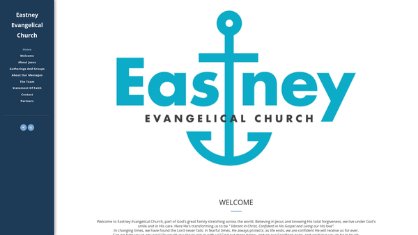 Screenshot of the Eastney Evangelical Church website