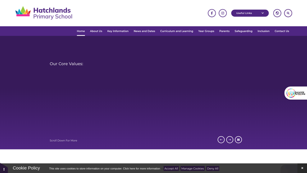 Screenshot of the Friends Of Hatchlands Primary School website