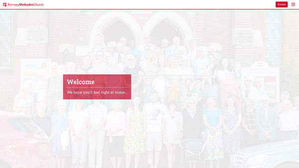 Screenshot of the Romsey Methodist Church website