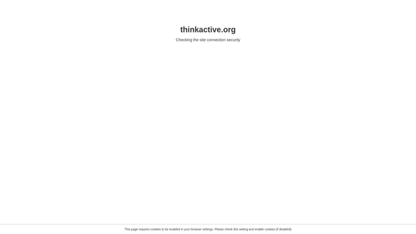 Screenshot of the Think Active Csw website