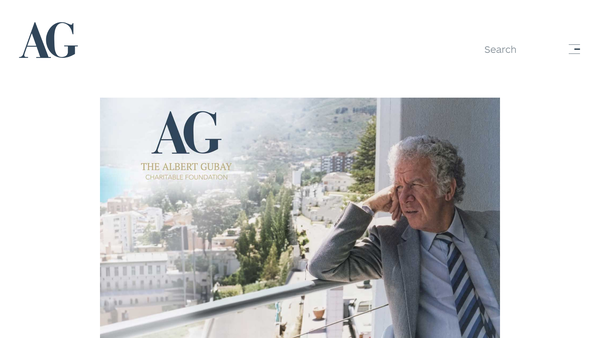 Screenshot of the The Albert Gubay Charitable Foundation website