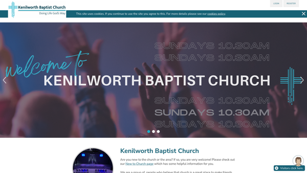 Screenshot of the Kenilworth Baptist Church website