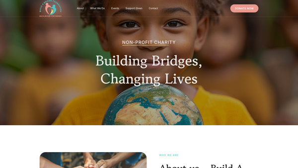 Screenshot of the Build A Bridge Foundation website