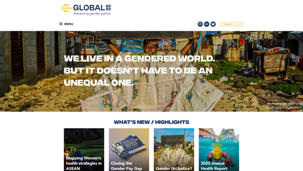 Screenshot of the Global Health 50/50 (Gh5050) website