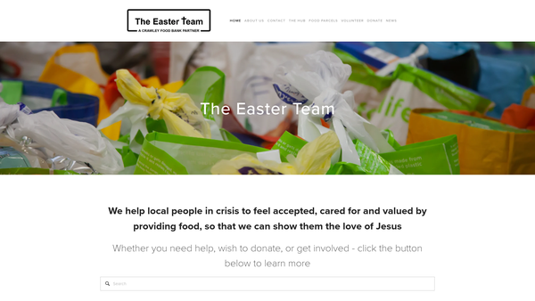 Screenshot of the The Easter Team website