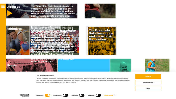 Screenshot of the The Guardiola Sala Foundation website