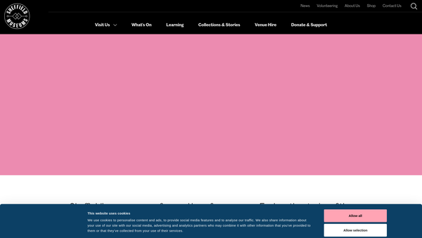 Screenshot of the Sheffield Museums Trust website