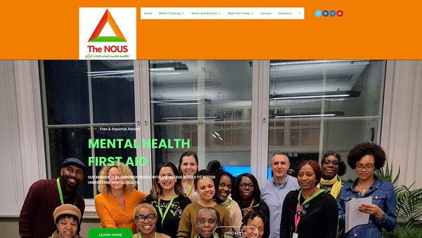 Screenshot of the The Nous Organisation website