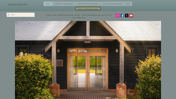 Screenshot of the Stalisfield Village Hall Trust website