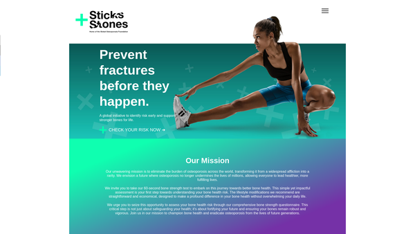 Screenshot of the Global Osteoporosis Foundation website