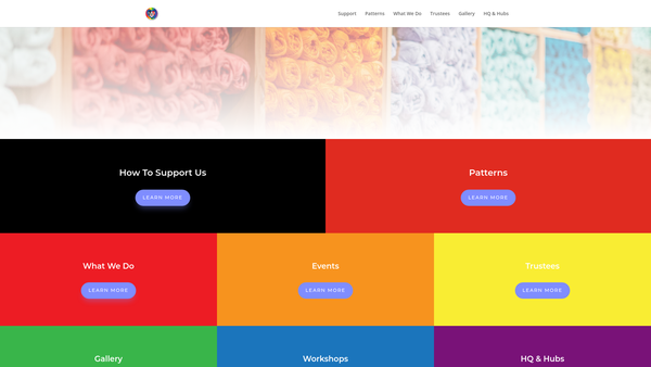 Screenshot of the Crafting For Communities website
