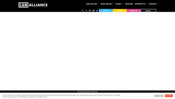 Screenshot of the Lgb Alliance website