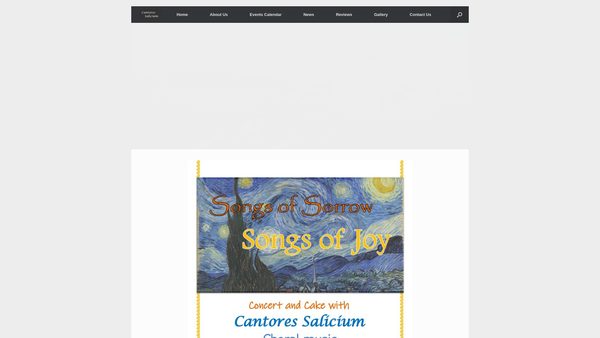 Screenshot of the Cantores Salicium website