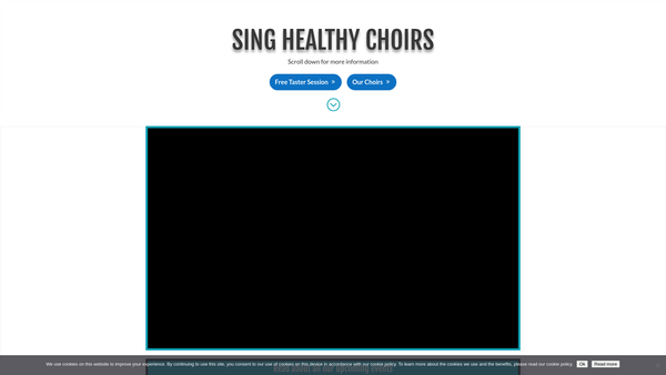 Screenshot of the Sing Healthy Choirs website