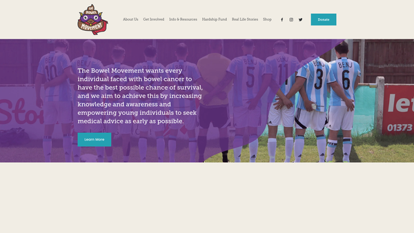 Screenshot of the The Bowel Movement website
