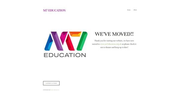 Screenshot of the M7 Education website