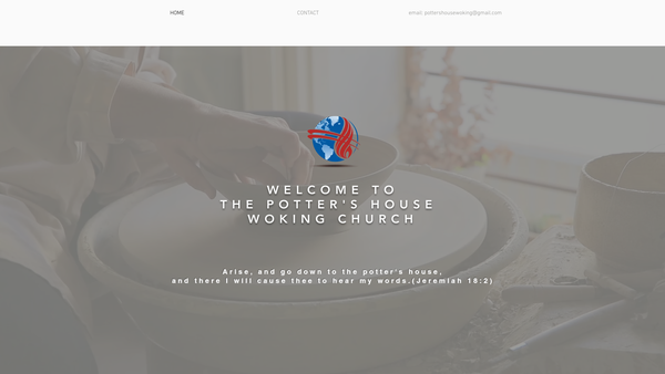 Screenshot of the The Potter's House Christian Fellowship UK Woking Church website
