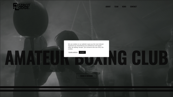 Screenshot of the Fitzroy Lodge Abc website