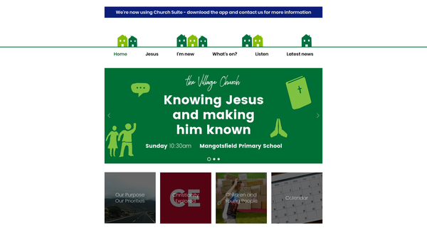 Screenshot of the Village Church, Emersons Green website