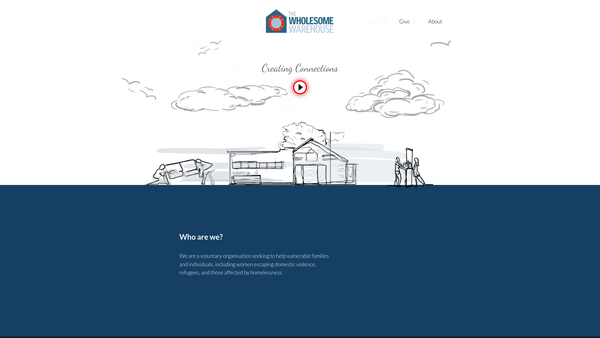 Screenshot of the The Wholesome Warehouse website