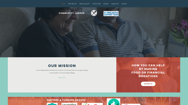 Screenshot of the Horncastle Crisis Support Team website
